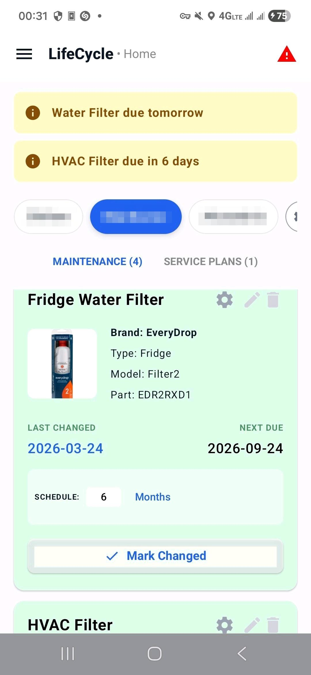 LifeCycle home maintenance tracking